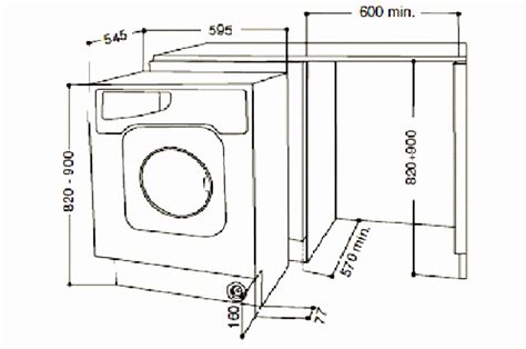 dimension lave linge.